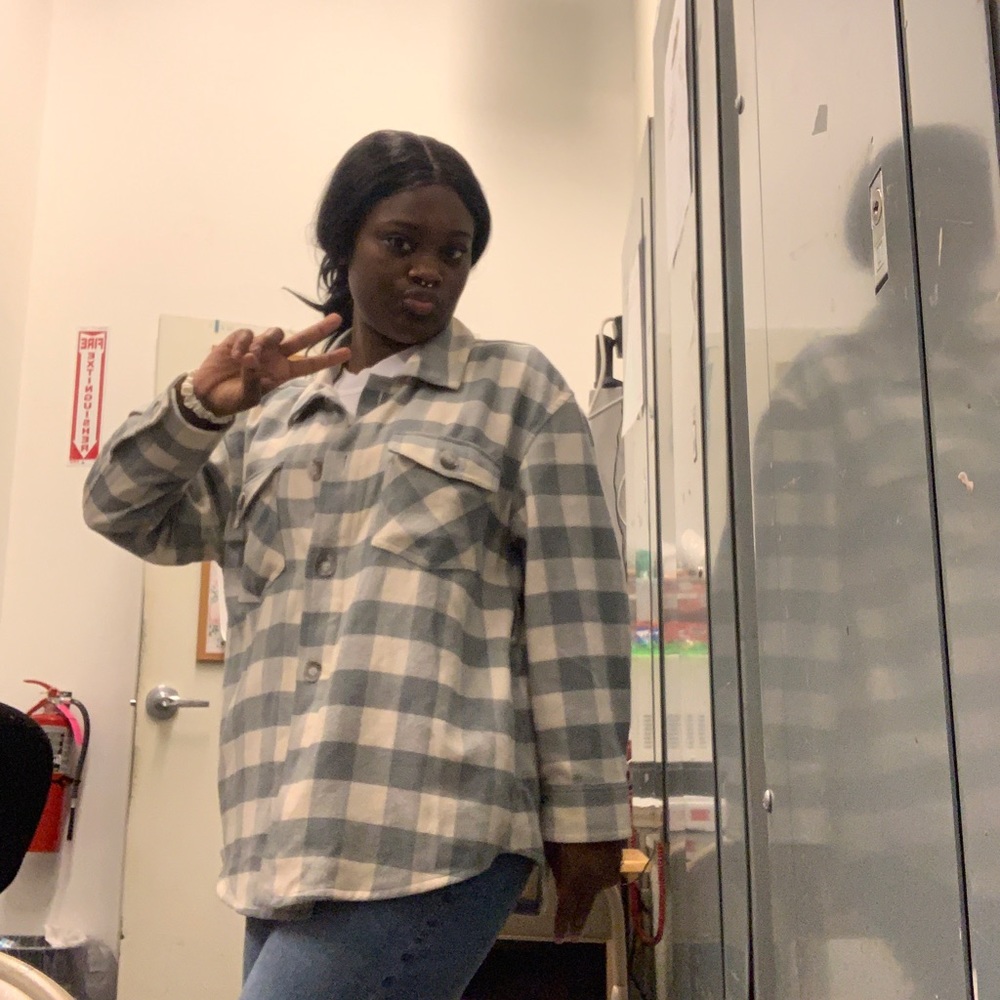 Checkered shacket - Picture 3 of 4
